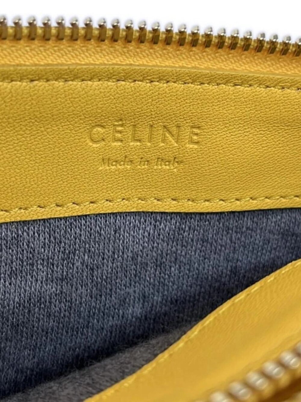 CELINE Trio - Yellow Leather Shoulder Bag - Picture 11 of 15
